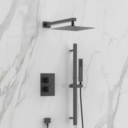 Inbouw Regendouche Compleet – Gun Metal