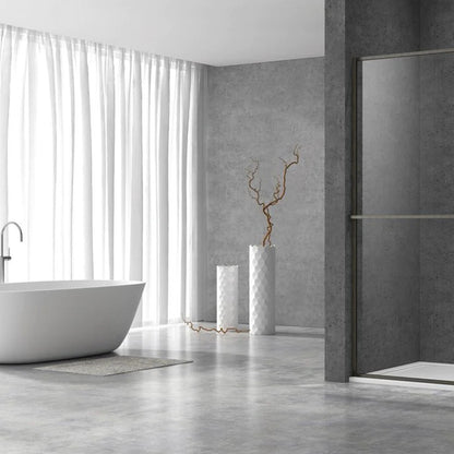 Douchewand - 100 x 200 cm – Gun Metal – Nano Coating – Geïntegreerd Handdoekrek