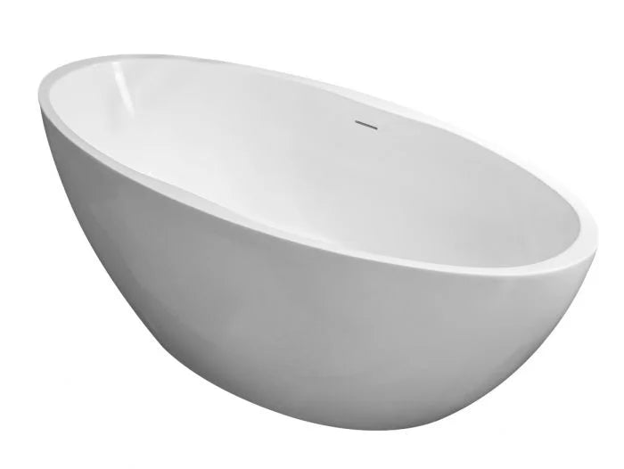 Kleinmann Vrijstaand Bad Mat Wit 170×78 cm Ovaal