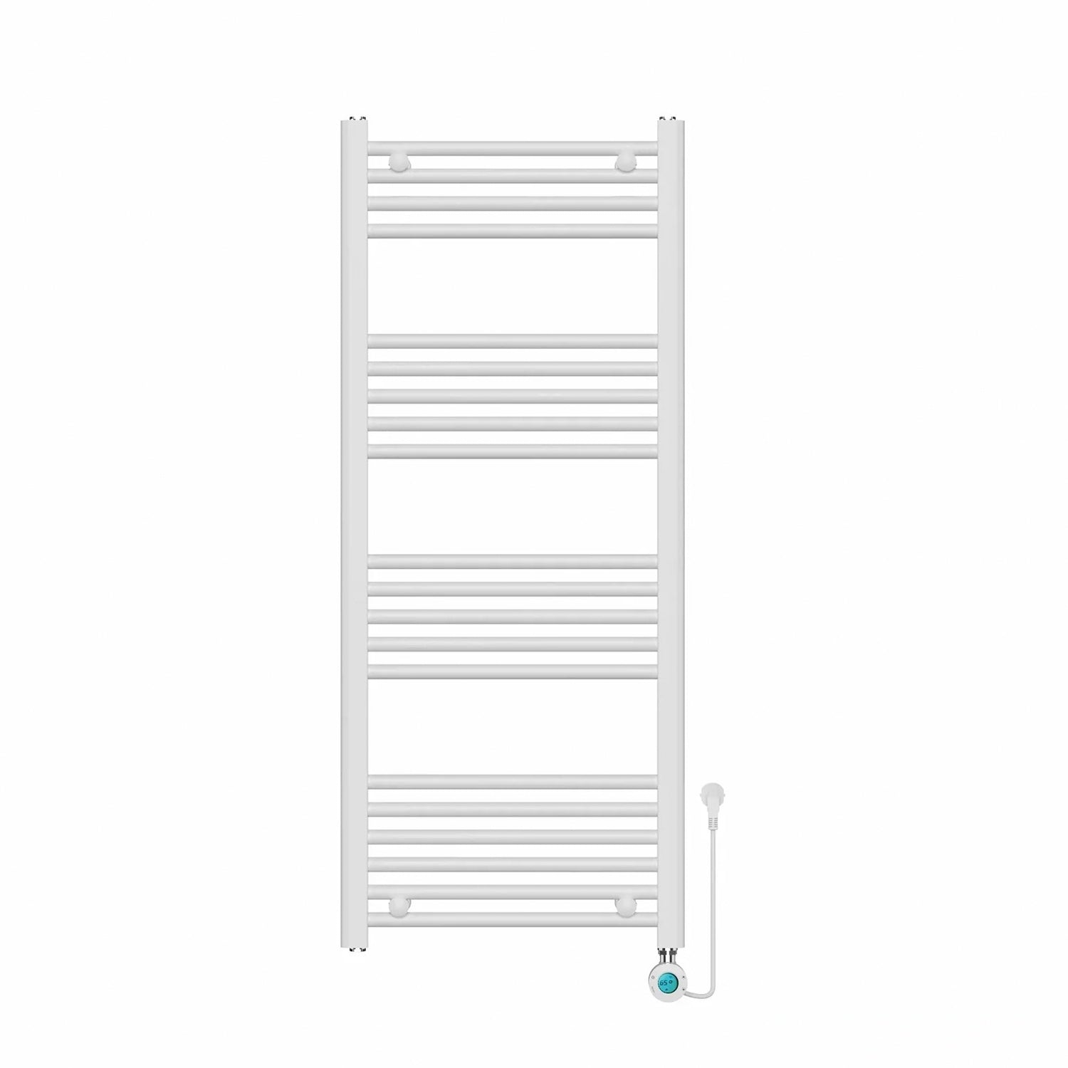 Elektrische Handdoekradiator – Met thermostaat – 120 x 50 cm – Mat wit – 500 Watt