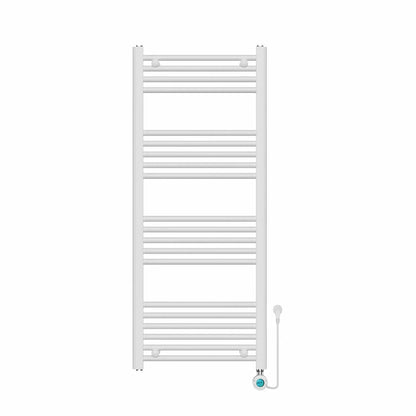 Elektrische Handdoekradiator – Met thermostaat – 120 x 50 cm – Mat wit – 500 Watt
