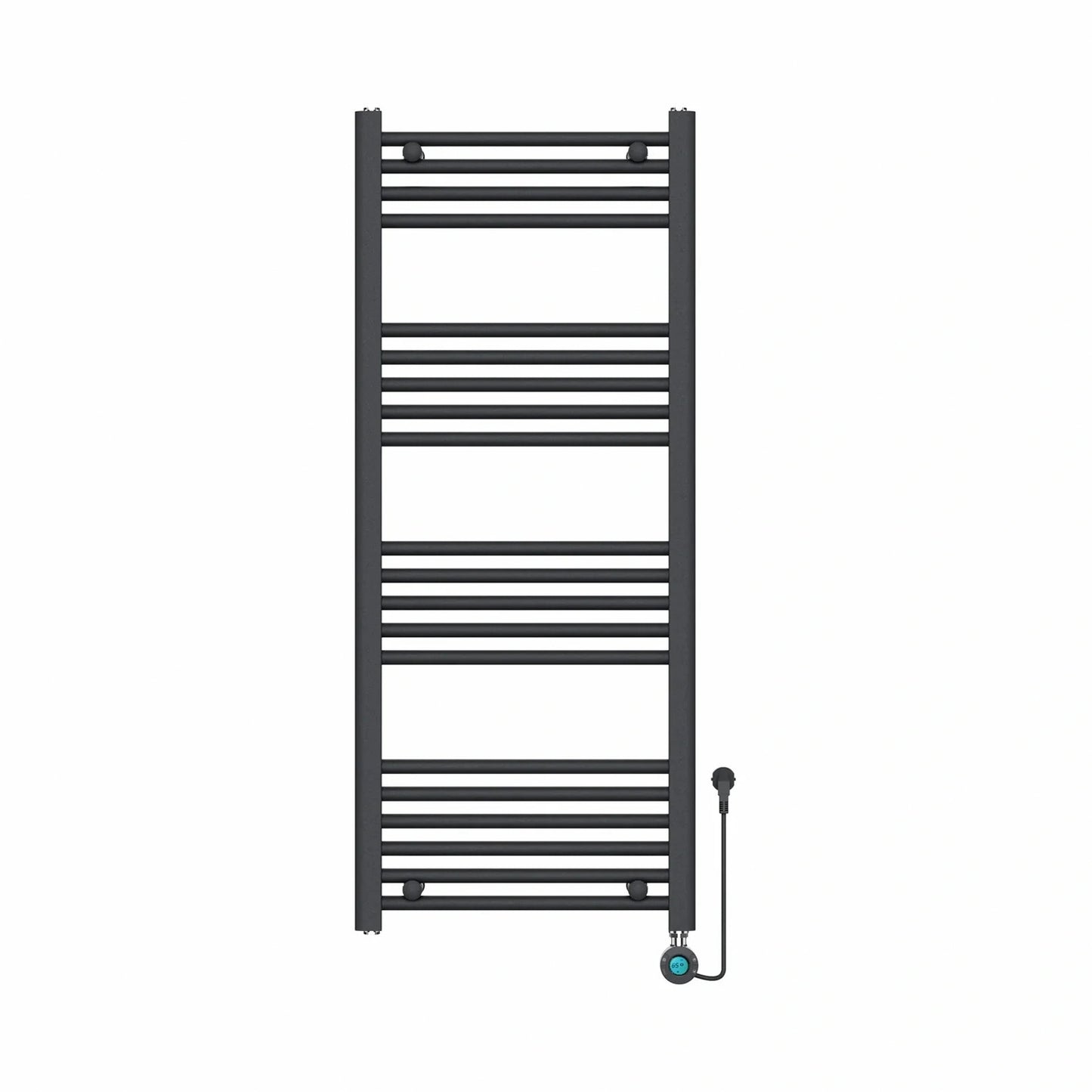 Elektrische Handdoekradiator – Met thermostaat – 120 x 50 cm – Mat zwart – 500 Watt