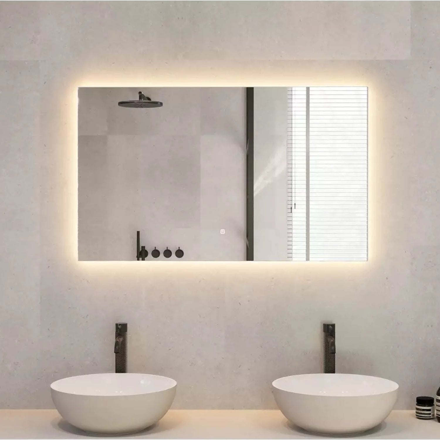 Spiegel Rechthoek Frameloos 120 x 80 cm - Anti-Condens & LED Dimbaar