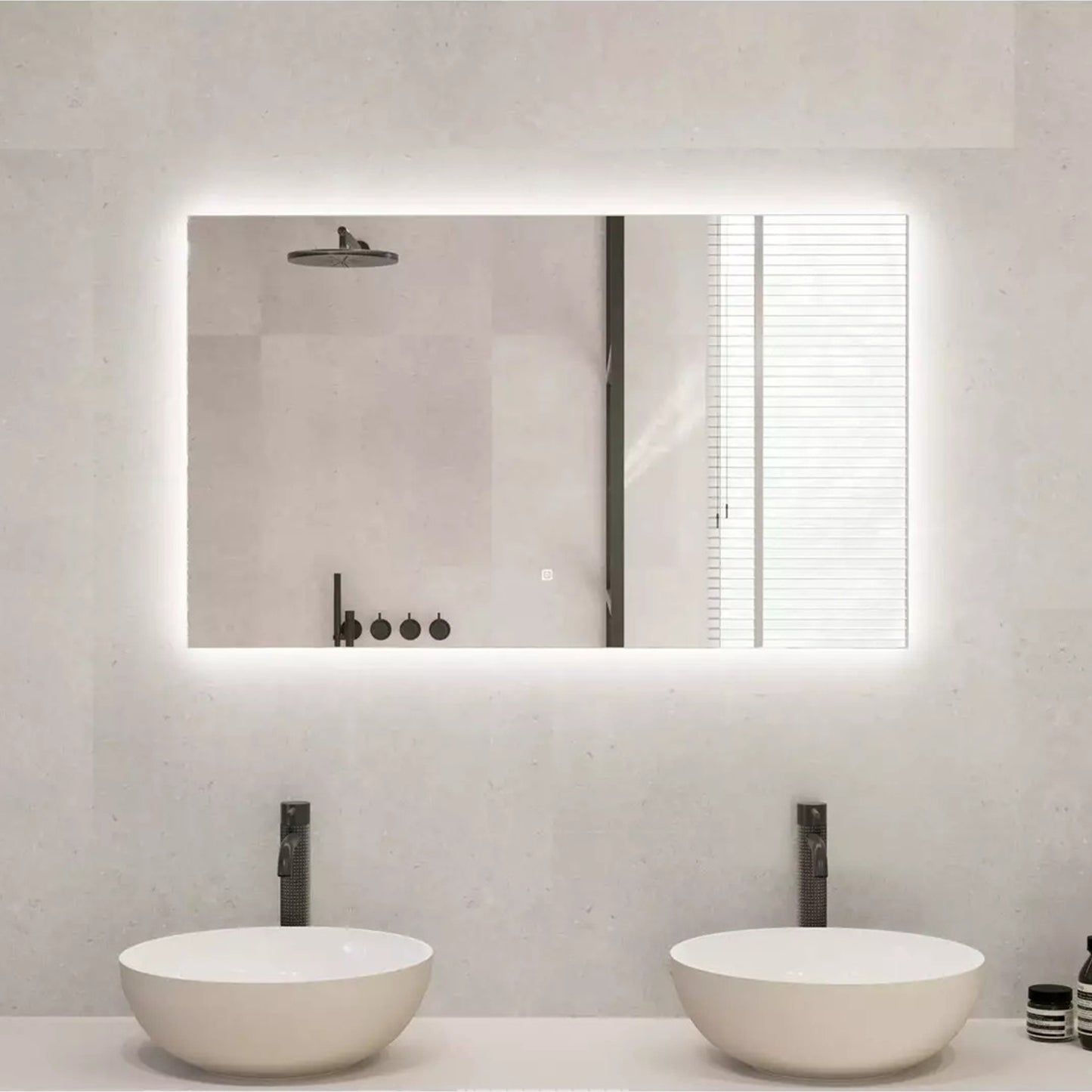 Spiegel Rechthoek Frameloos 160 x 80 cm - Anti-Condens & LED Dimbaar