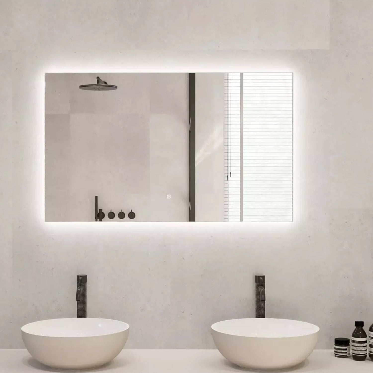 Spiegel Rechthoek Frameloos 100 x 60 cm - Anti-Condens & LED Dimbaar