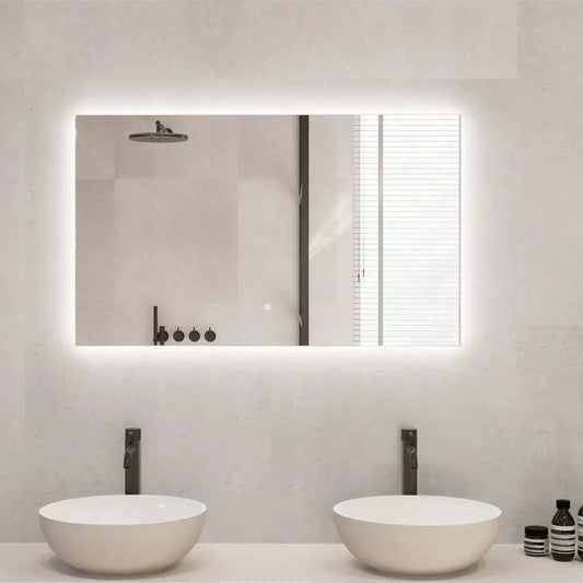 Spiegel Rechthoek Frameloos 100 x 80 cm - Anti-Condens & LED Dimbaar