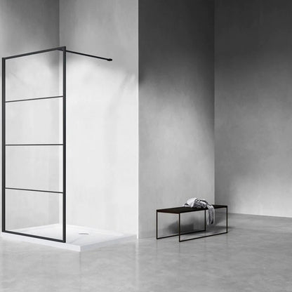 Douchewand – 90 x 200 cm - Mat Zwart – Nano Coating – Veiligheidsglas