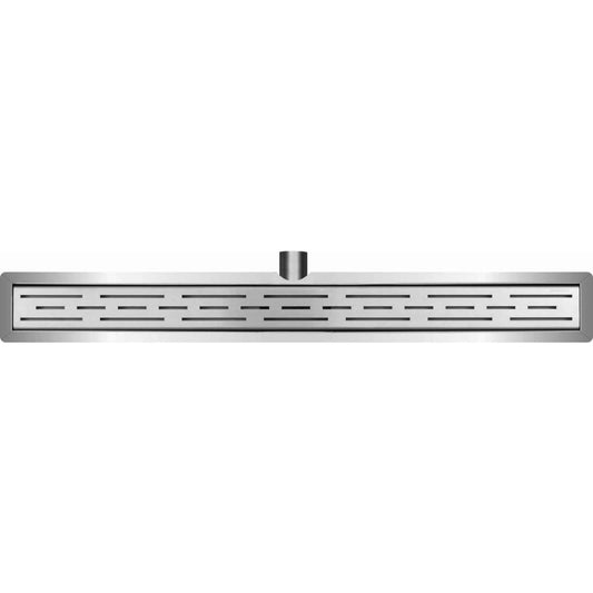Wiesbaden 3e generatie douchegoot met flens en rooster RVS - 100x7cm